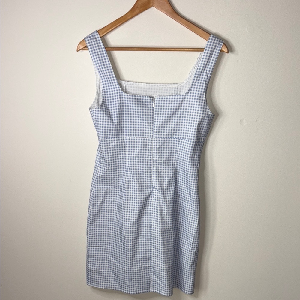 Lulu's Blue and White Sheath Mini Dress - Picture 2 of 3